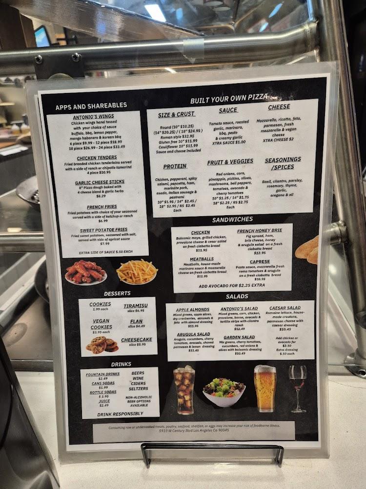 Antonio's Artisan Pizza Menu image 3