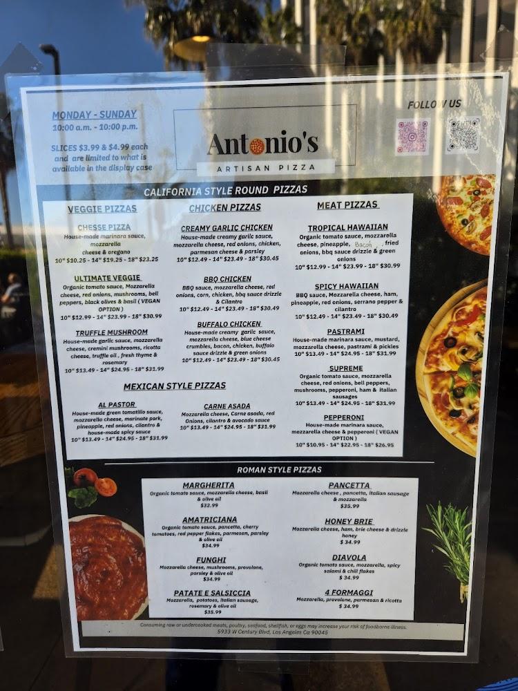 Antonio's Artisan Pizza Menu image 4